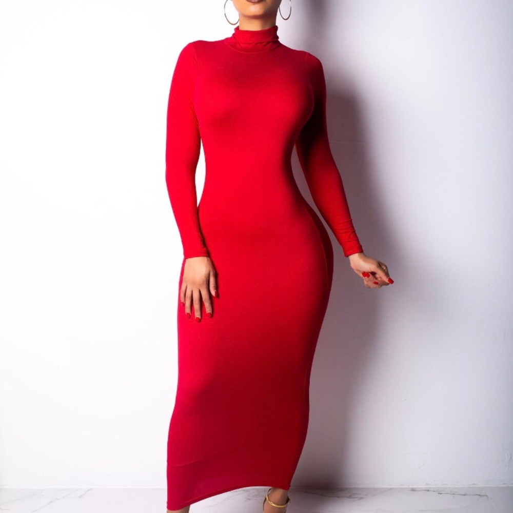 Trendy past the knees dress